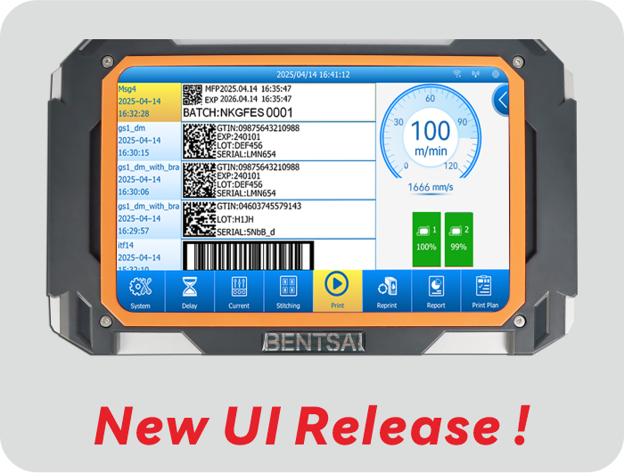 Bentsai Meluncurkan Firmware UI Baru untuk Printer Inkjet Industri: Lebih Cerdas, Lebih Cepat, dan Siap GS1 Bentsai Meluncurkan Firmware UI Baru untuk Printer Inkjet Industri: Lebih Cerdas, Lebih Cepat, dan Siap GS1