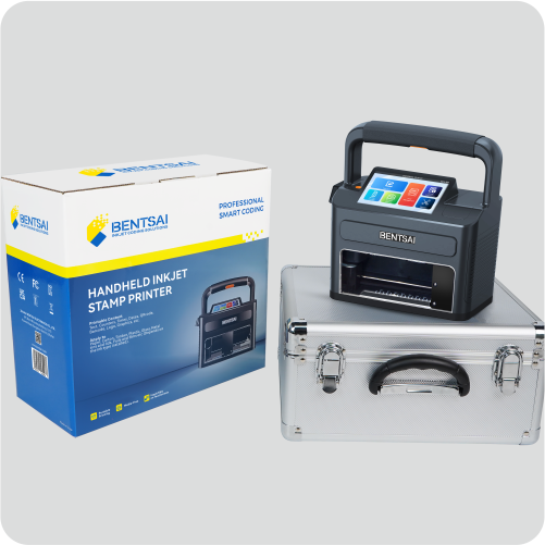 Bentsai B71S/B71XS håndholdt blekkskriver for stempel – berøringsskjermkoder med integrert skanner for fleksibel emballasje, QR-koder og industriell merking