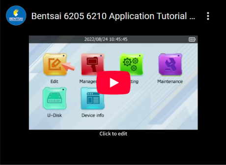 Tutorial Aplikasi Bentsai 6205 6210 untuk menambahkan teks, kode QR, dan kode batang