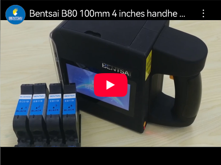 Bentsai B80 100 mm 4 tommer håndholdt inkjetprinter