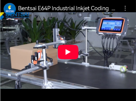 Bentsai E64P Industrieller Tintenstrahl-Codierer mit 4 Druckköpfen (2 verbundene und 2 unabhängige)