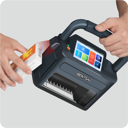 Bentsai B71S/B71XS håndholdt blekkskriver for stempel – berøringsskjermkoder med integrert skanner for fleksibel emballasje, QR-koder og industriell merking