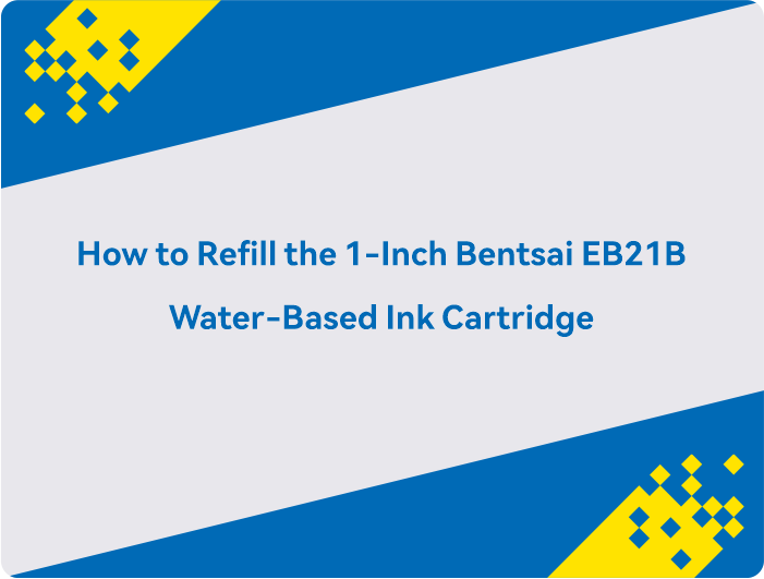 Hoe u de 1-inch Bentsai EB21B inktcartridge op waterbasis bijvult
