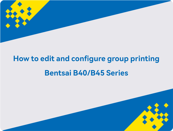 How to edit and configure group printing Bentsai B40-B45 Series