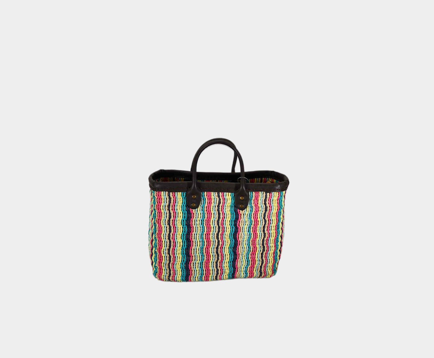 Multicolor Hand Braided Paper Shopper Bag