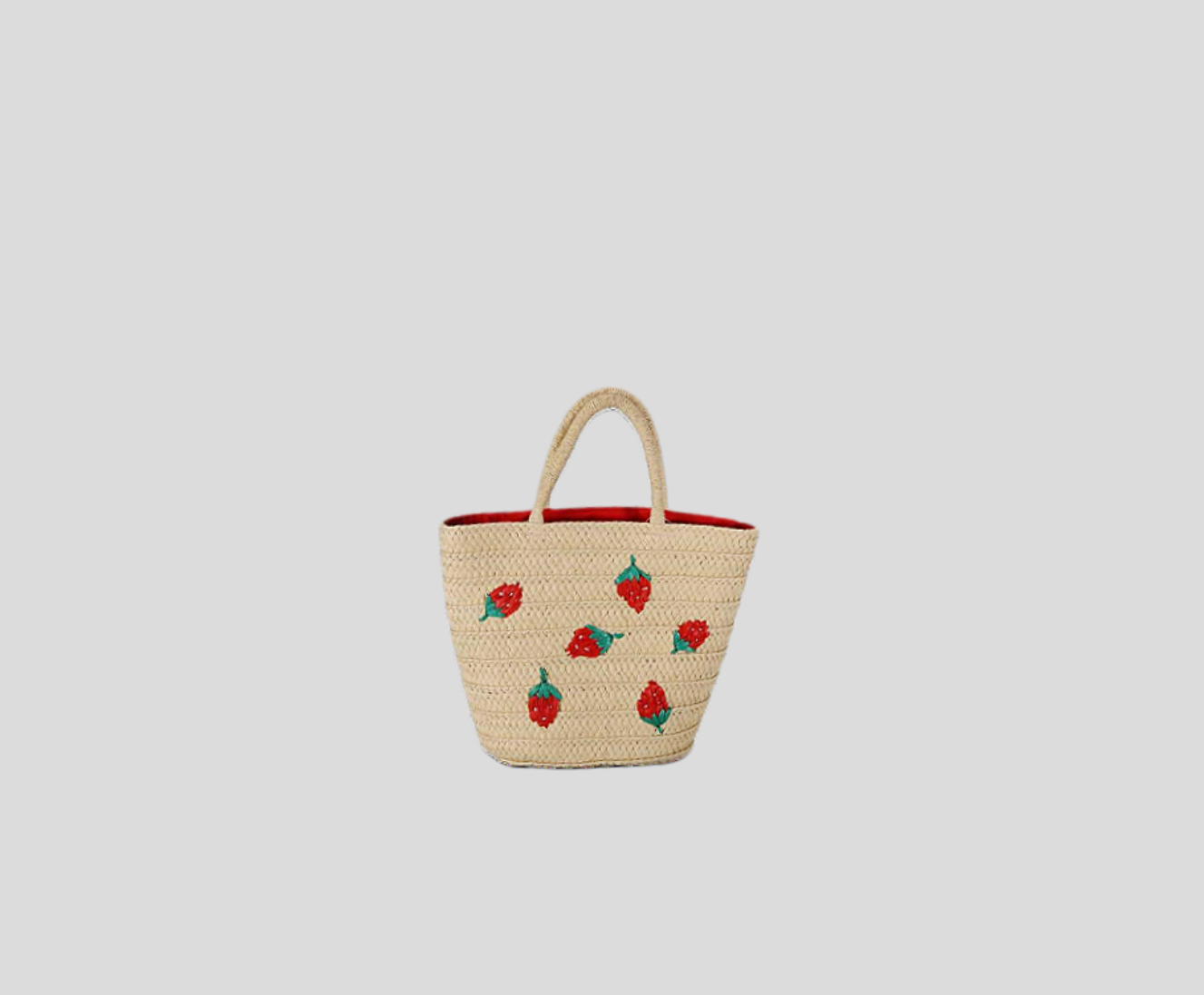 Kids Paper Braid Bag With Hand Embroidery