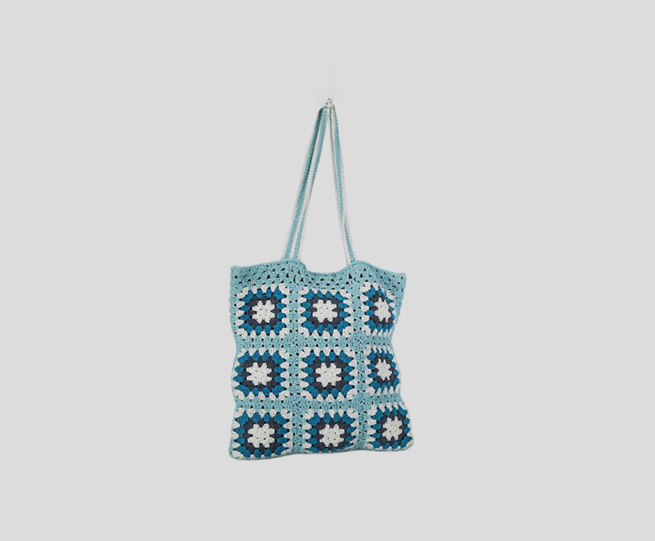 Eco-friendly Square Handbag With Geometric Pattern