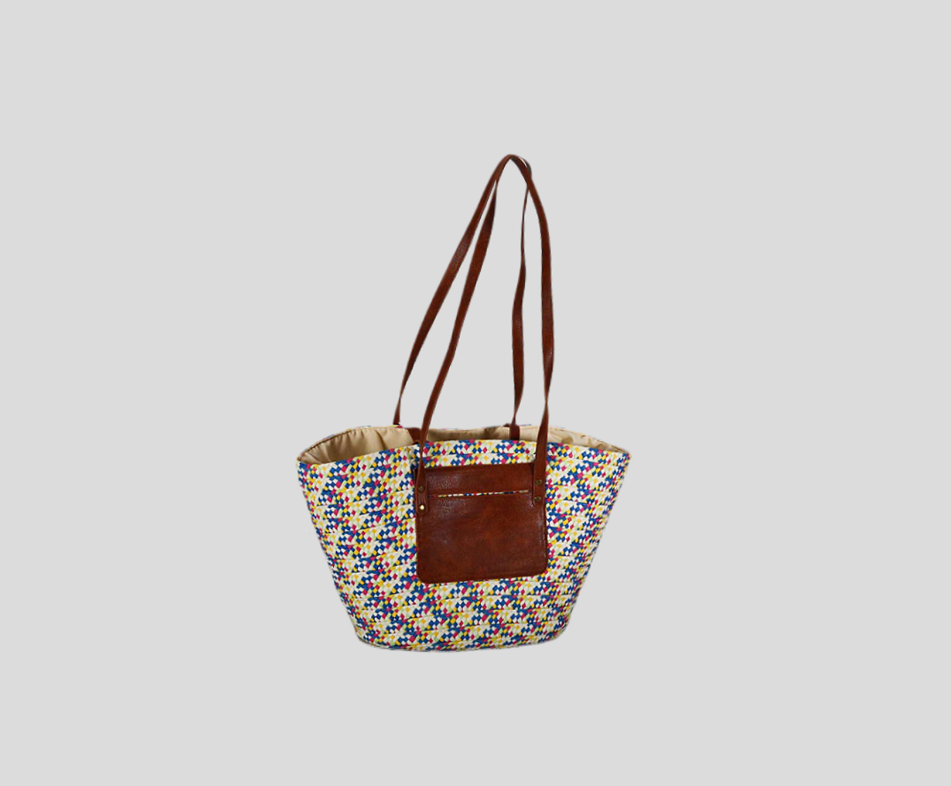 Colorful Paper Braid Stitching Bag