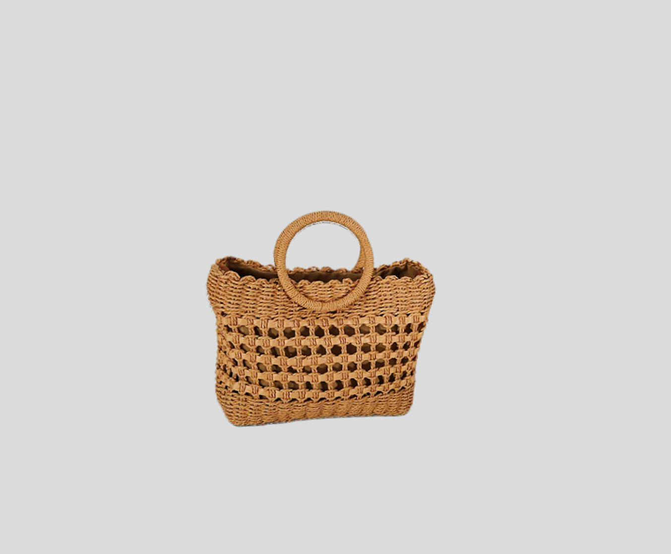 Hollow Braided Paper Basket With Wrapping Handles