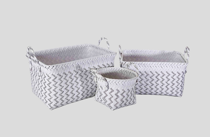 Rectangular Solid PP Braid Storage Basket