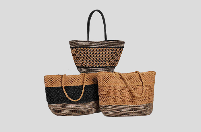 Fashional Hollow Woven Patchwork Handbag