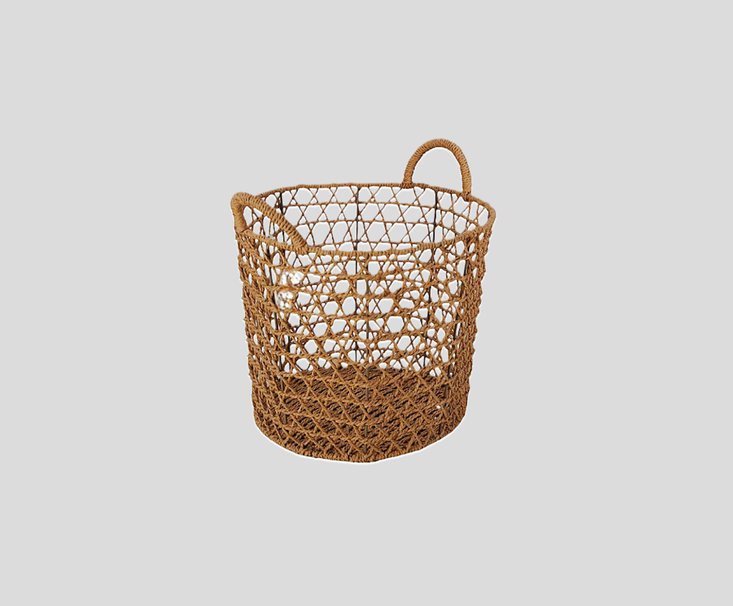 Hollow Paper Braid Bucket Storage Basket