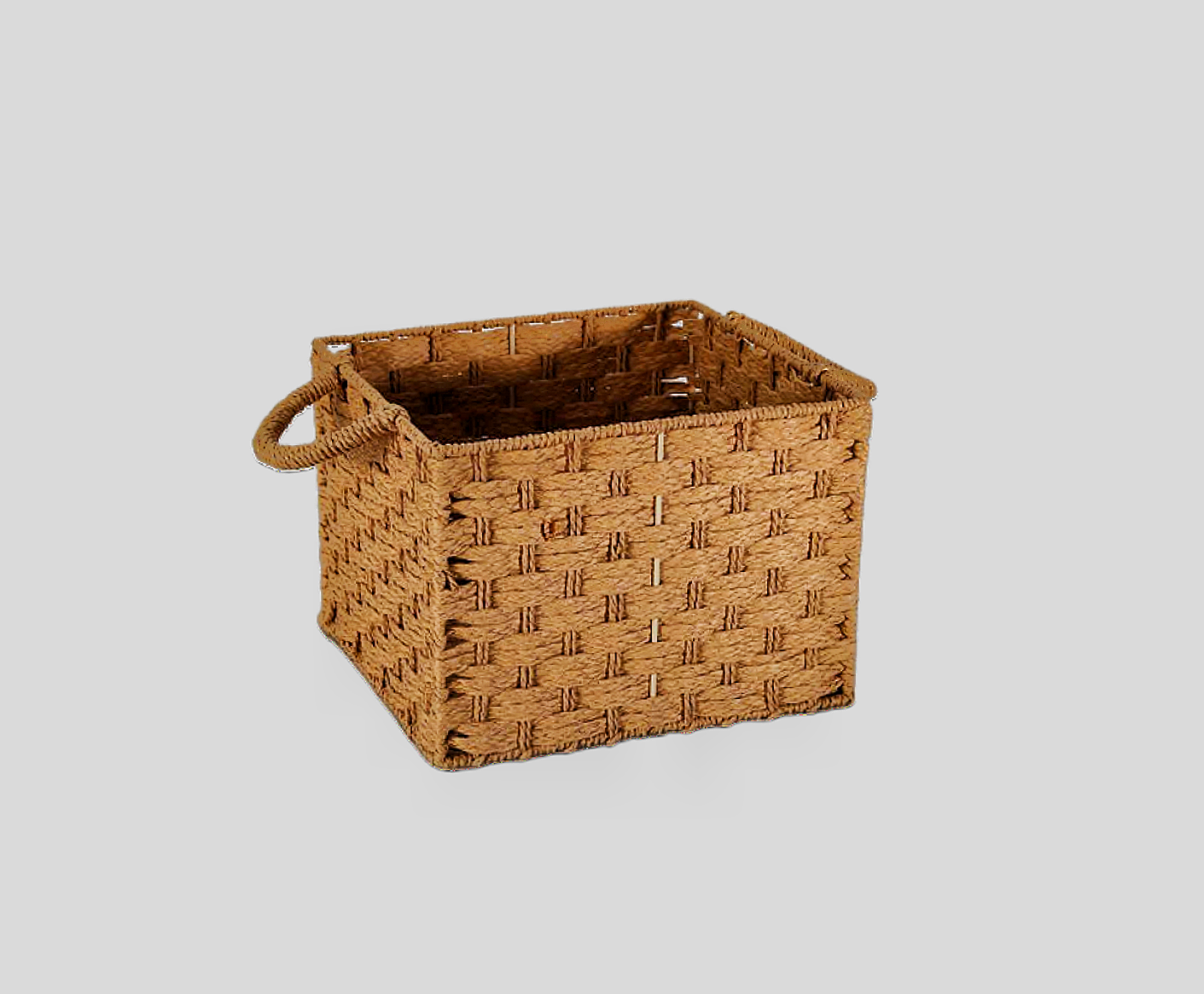 Rectangular Wide Paper Braid Storage Basket