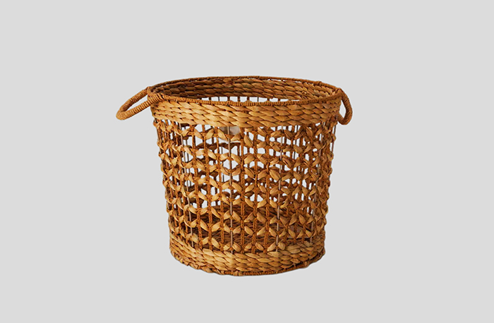 Large Round Corn Husks Hollow Braid Basket