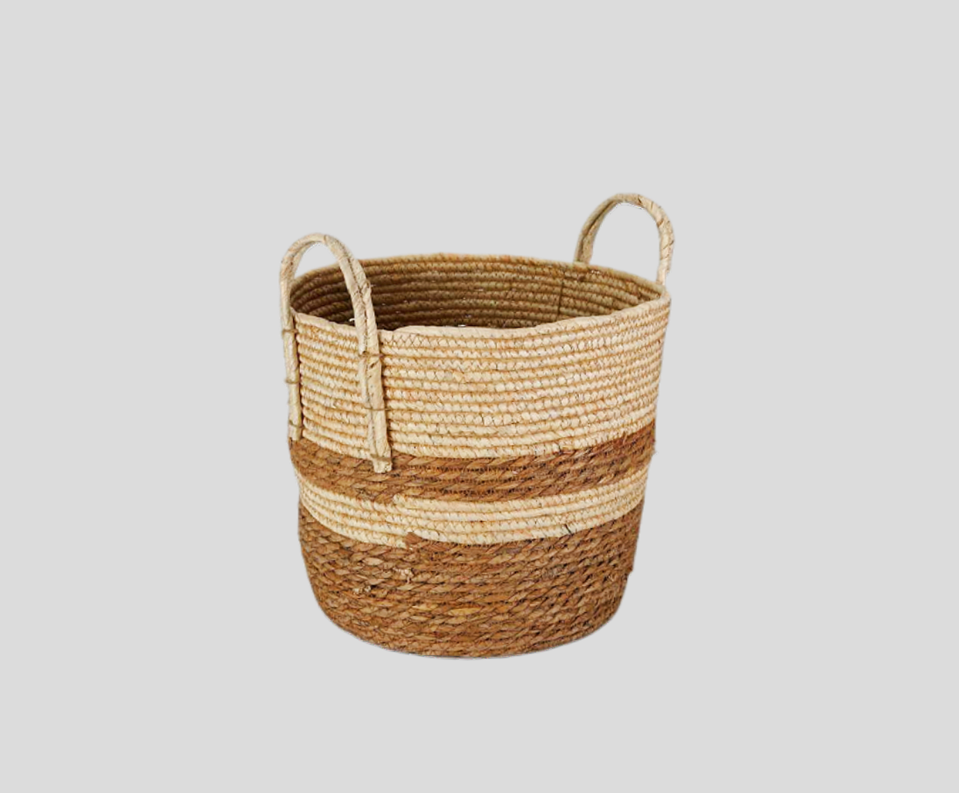 Round Storage Basket Made Of Gourd Grass And Corn Husks