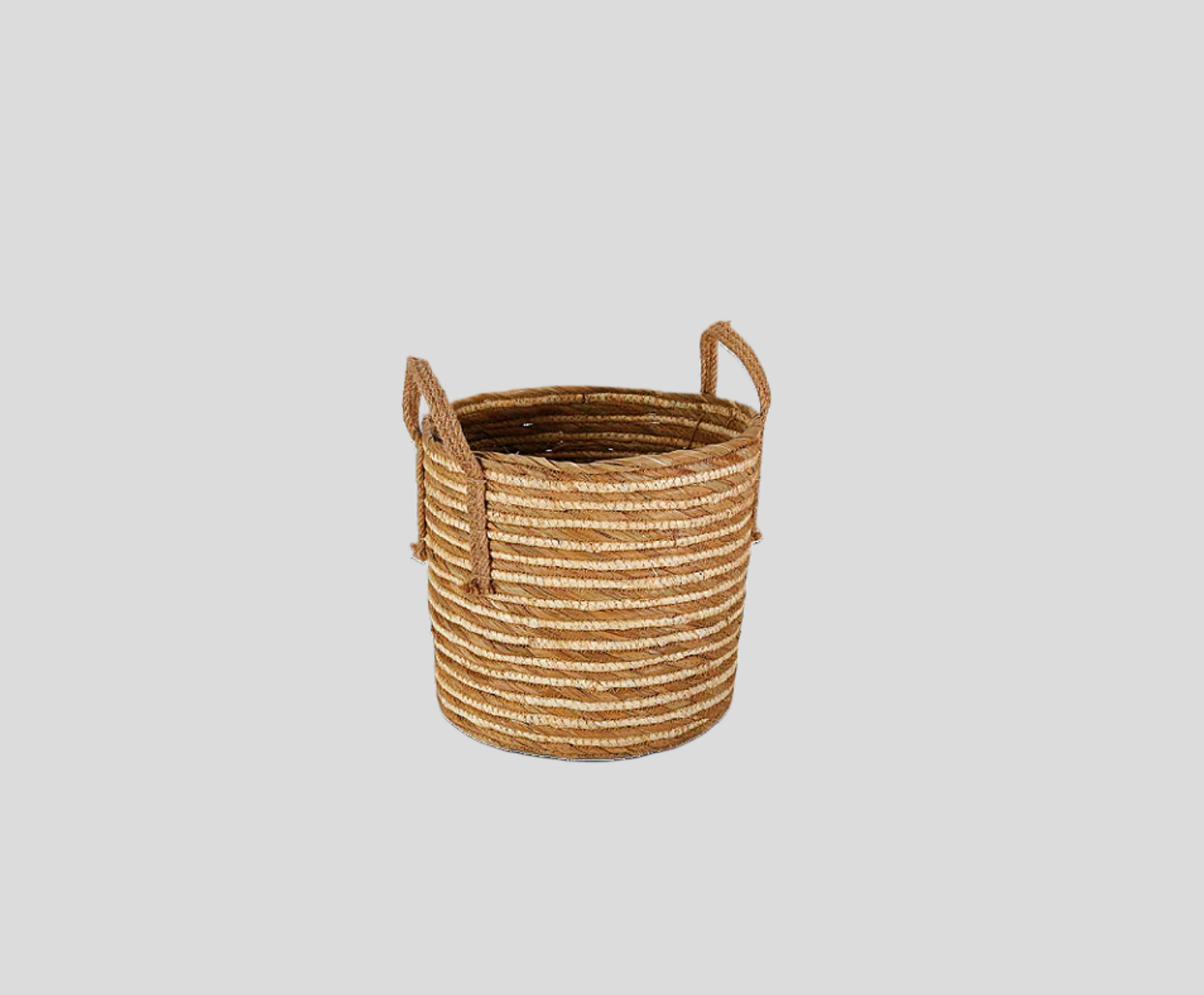 Round Storage Basket Made Of Gourd Grass And Corn Husks