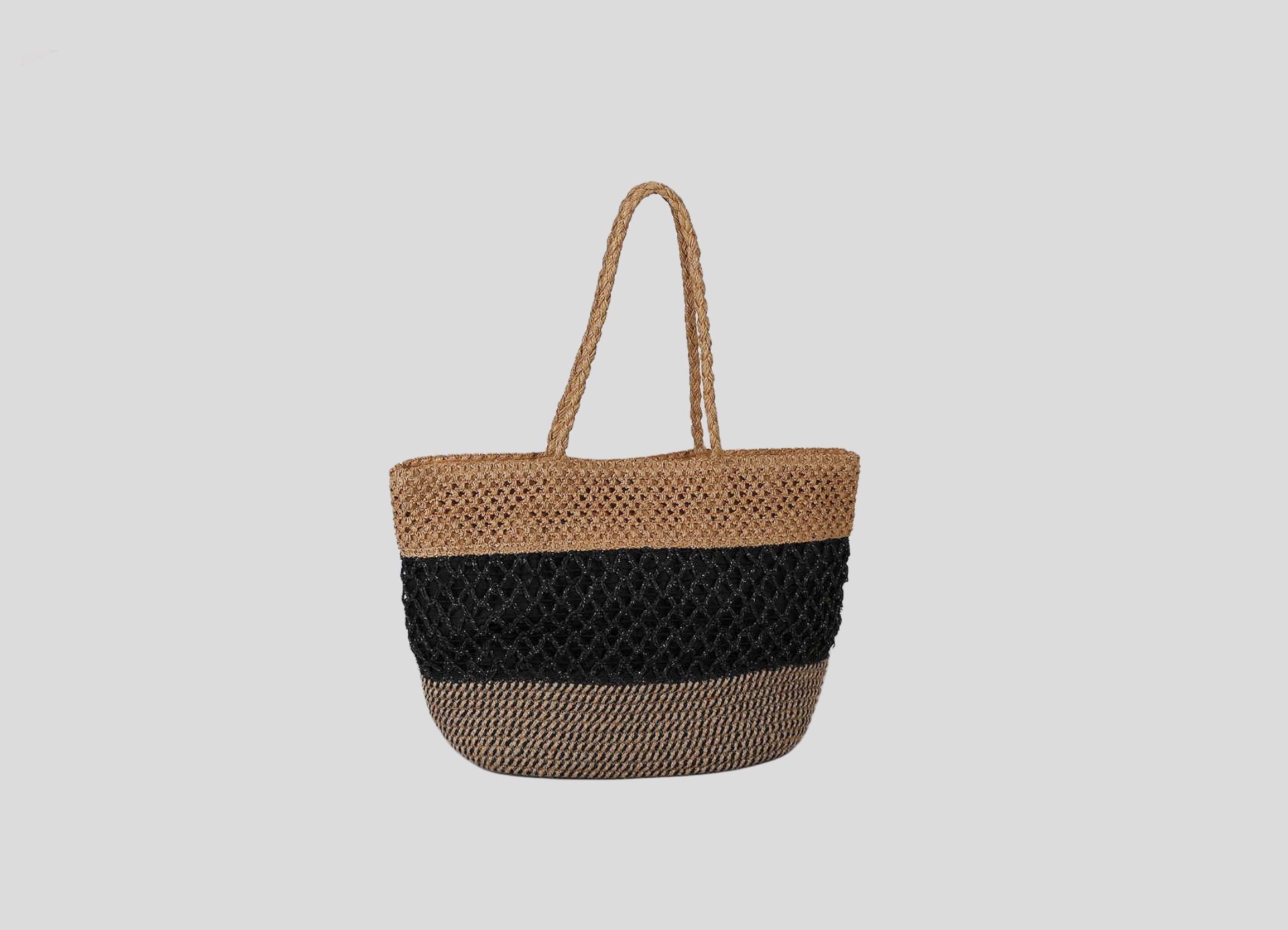 Fashional Hollow Woven Patchwork Handbag