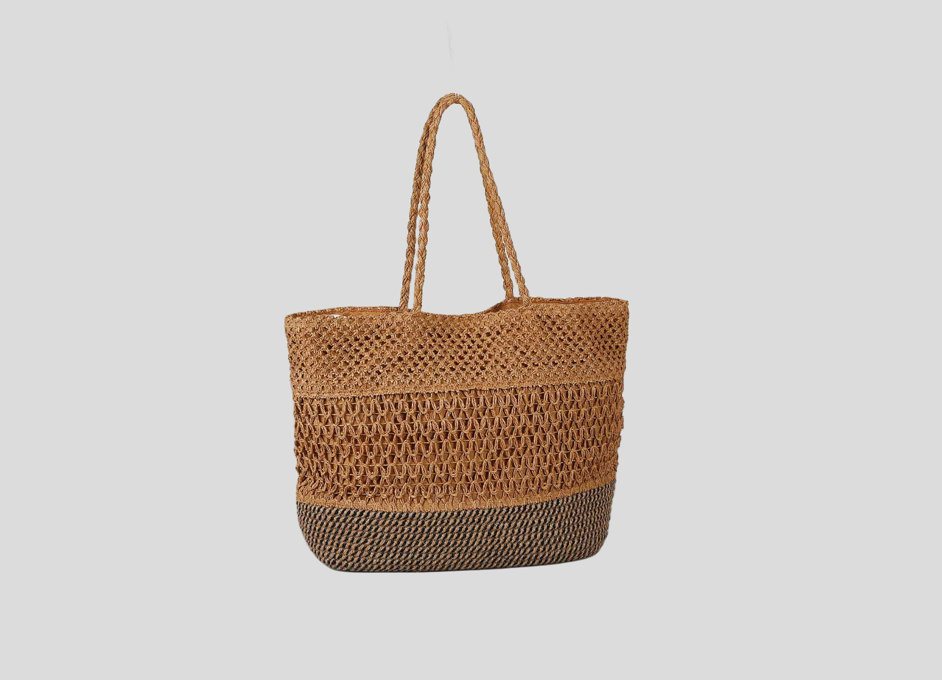 Fashional Hollow Woven Patchwork Handbag