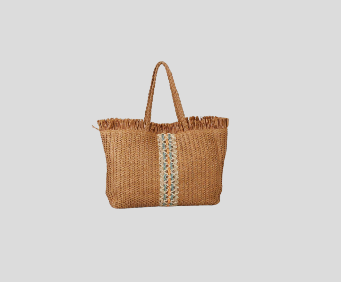 Machine Knitting Bag With Handmade Paper Fringer