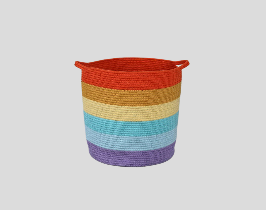 Rainbow Color Storage Baskets With Various Sizes