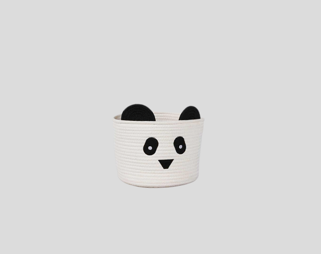 Cotton Rope Woven Storage Basket In Animal-Shaped