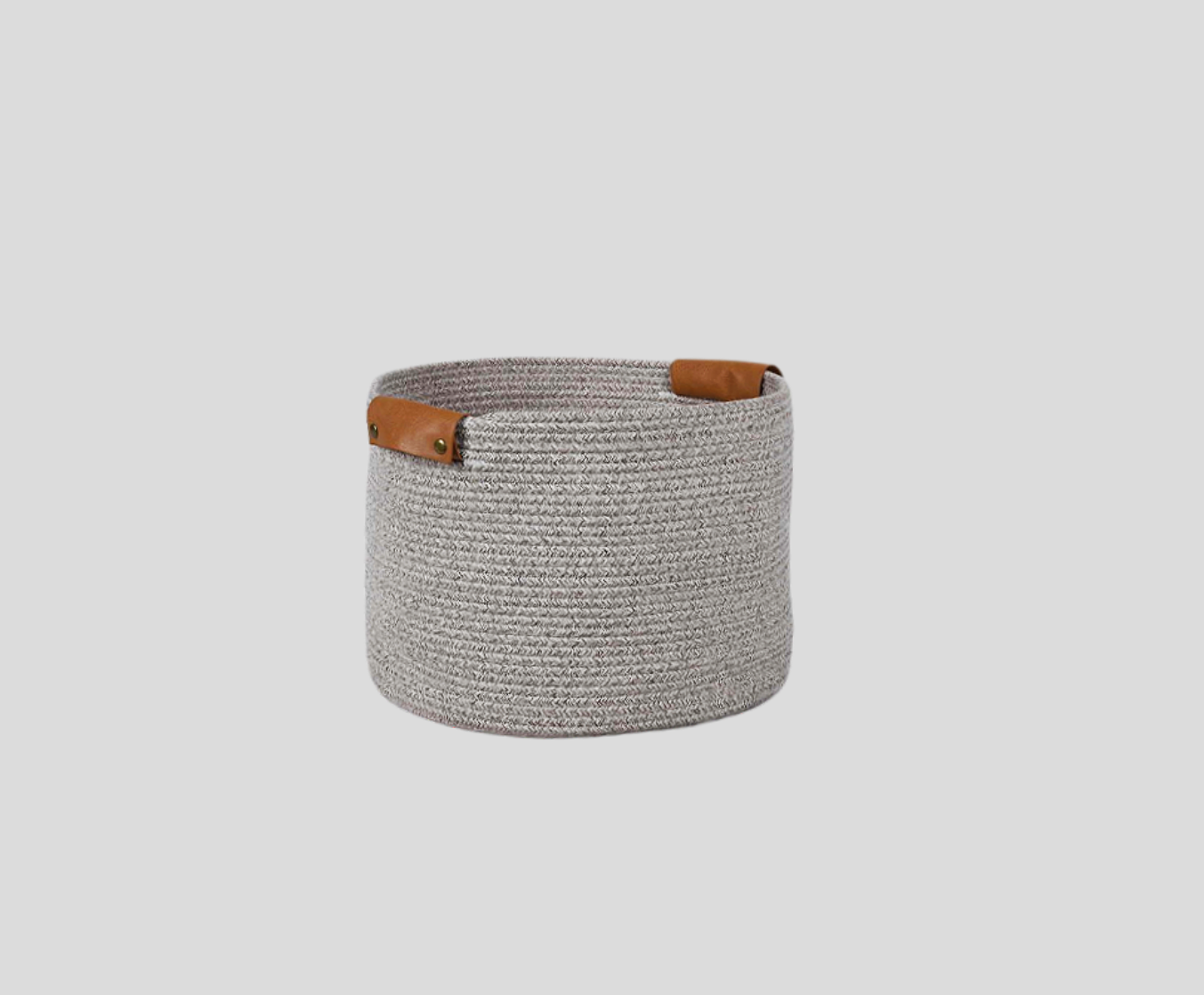 Pu Holder Grey Laundry With Cotton Rope