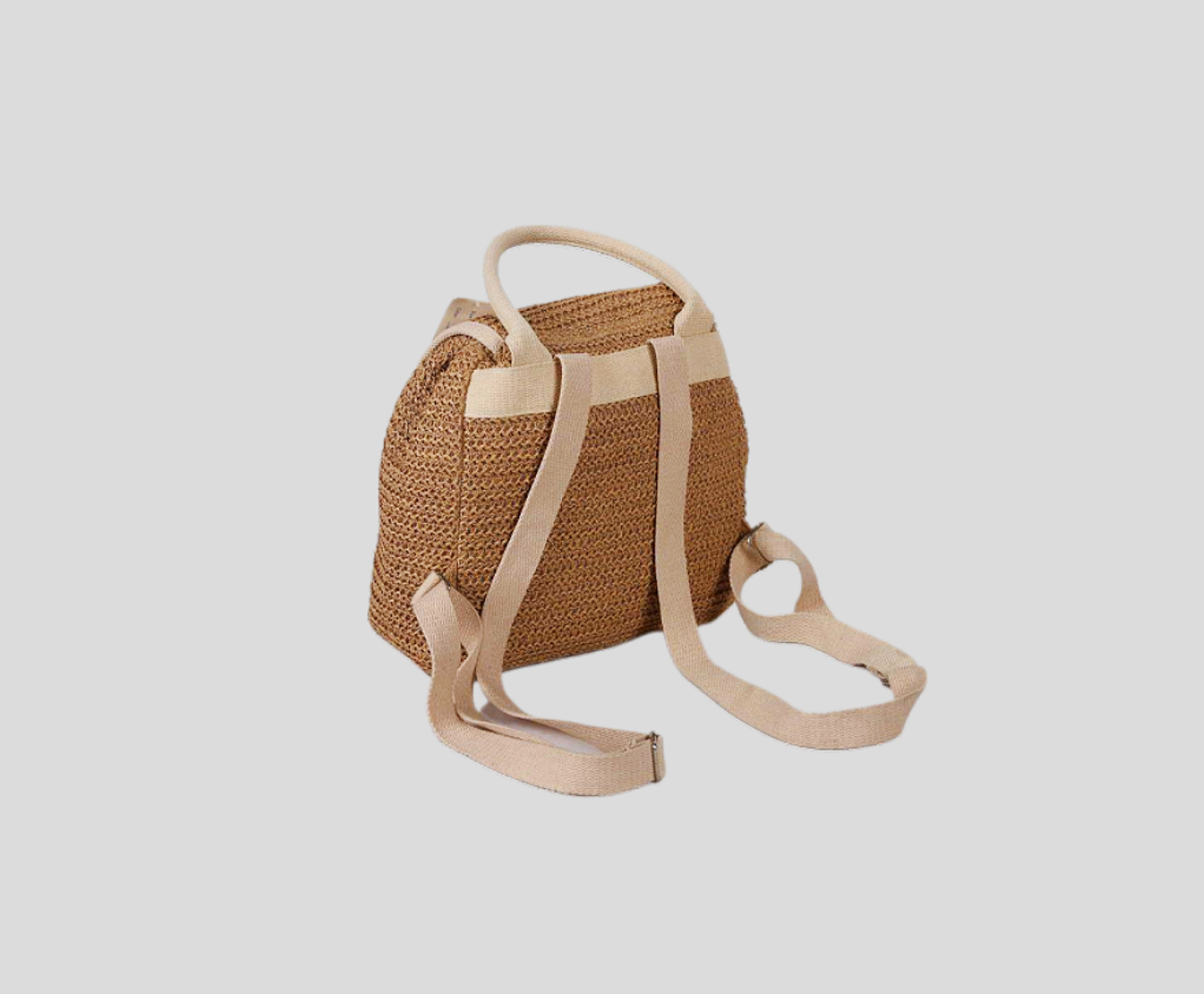 Machine Knitting Hollow Paper Backpack With Drawstring