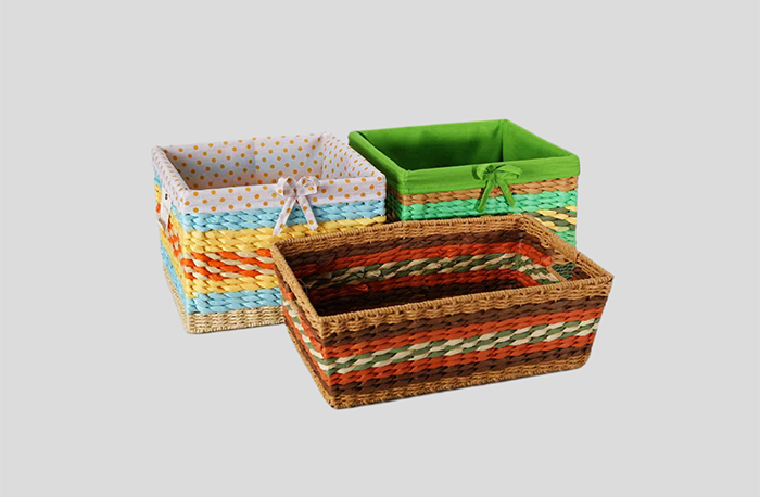 Muticolor Paper Horizontal Knitting Basket