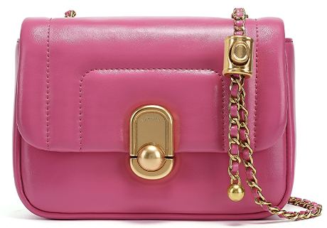 Multicolor fashionable PU crossbody bag with metal chain