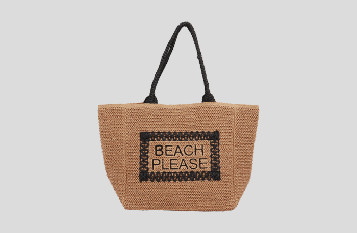 Versatile and Stylish Paper-Woven Tote Beach Bag