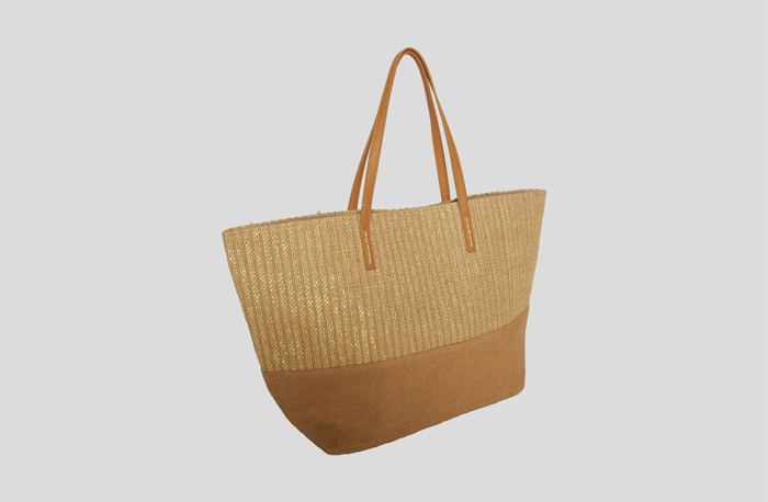 Luxurious Blended Paper and Linen Tote with Gold Accents