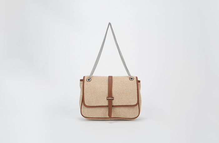 Khaki Straw Envelope Shoulder Bag: Stylish and Versatile Crossbody Bag