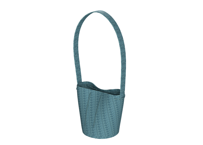 Blue Raffia Bucket Bag | Elegant and Comfortable Blue Woven Shoulder Bag