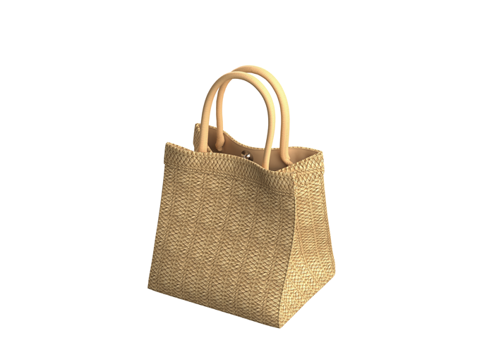 Structured Square Tote Bag | Classic Woven Straw Tote Bag with Spacious Design