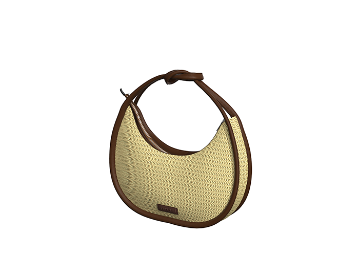 Stylish Crochet Straw Bag with PU Leather Accents for Everyday Chic