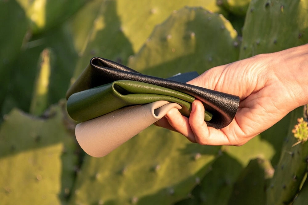 plant-based leather bag
