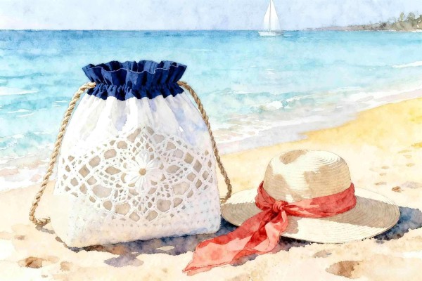 Crochet staw Bags