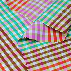 Tissu à carreaux teint en fil TC