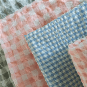 Tissu Seersucker teint en fil 100 % coton