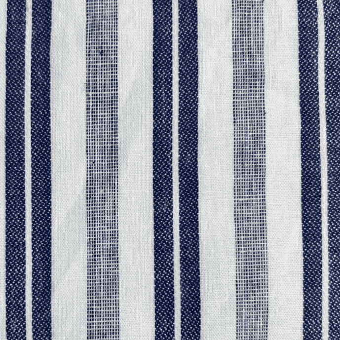 Tela teñida de hilo de lino/algodón 55/45