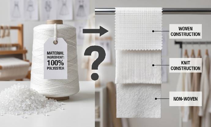 Is 100% polyester a woven fabric?
