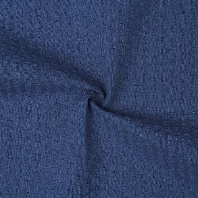 Tela de seersucker azul 100% algodón