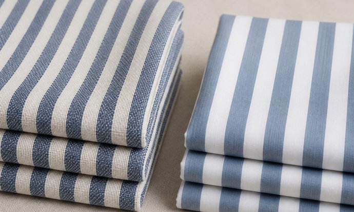 Rayas teñidas en hilo vs. rayas estampadas