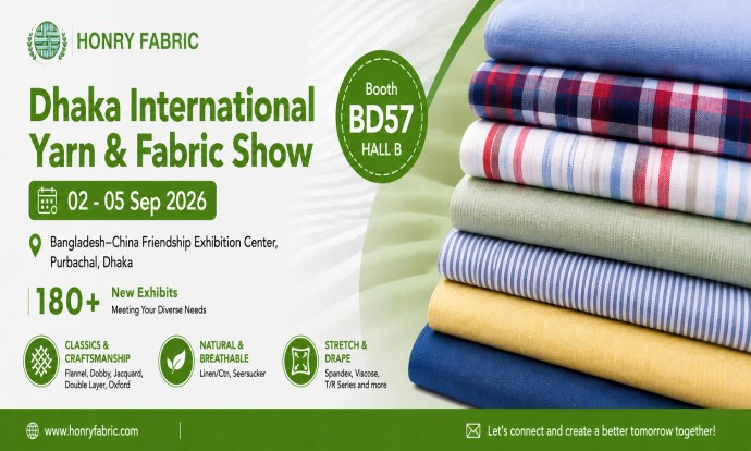 Dołącz do Honry Fabric na Dhaka International Yarn & Fabric Show 2026!