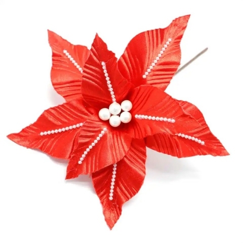 Artificial Flower Poinsettia For Christmas Decoration Artificial Flowers Christmas Tree Ornaments Wedding Party Decor Flowers