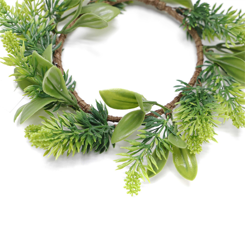 Outdoor Decoration Artificial Green Plant Wreath
