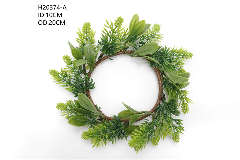Outdoor Decoration Artificial Green Plant Wreath