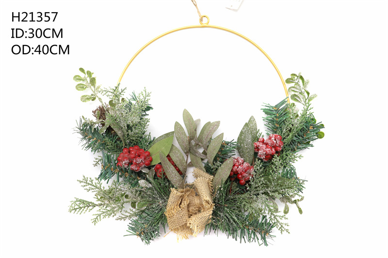 Hang Snow Spray Wreath On Doors And Windows