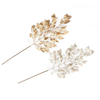 Christmas Decorated With Golden Branches