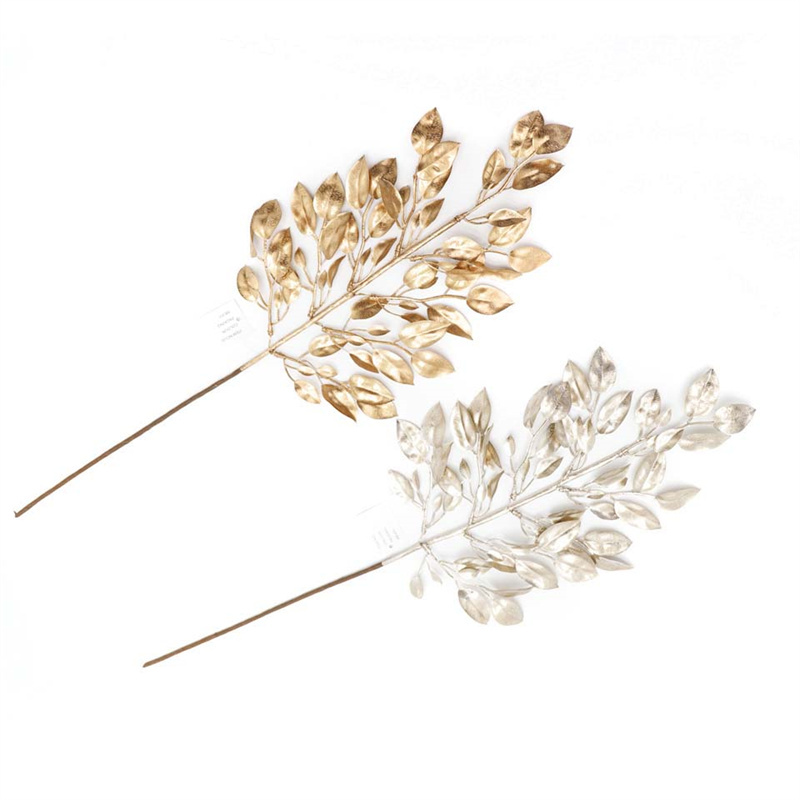 Christmas Decorated With Golden Branches